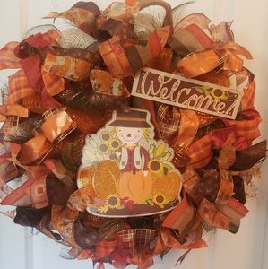Fall Welcome / Scarecrow wreath